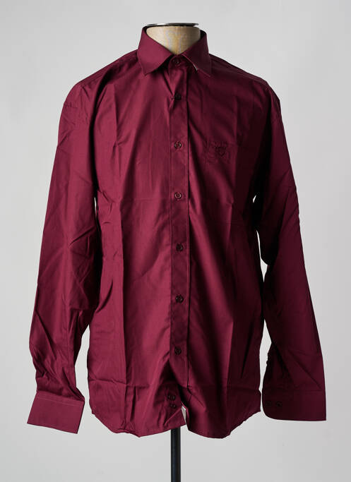 Chemise manches longues rouge ARMORIAL pour homme