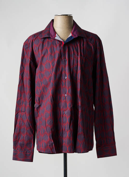 Chemise manches longues rouge CAP 10 TEN pour homme