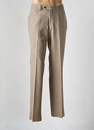 Pantalon droit tissage chiné taille normale marron NINO LORETTI homme