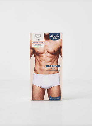 Slip elastique à la taille blanc SLOGGI homme