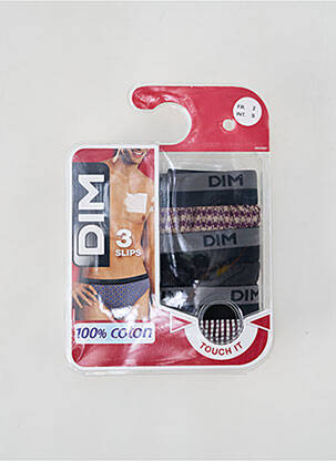 Slip imprimé fantaisie noir DIM homme