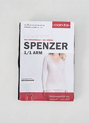 Top/caraco tissage jersey noir CON-TA femme