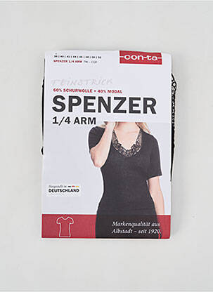 Top/caraco tissage jersey noir CON-TA femme