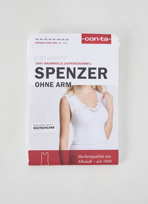 Top/Caraco blanc CON-TA pour femme