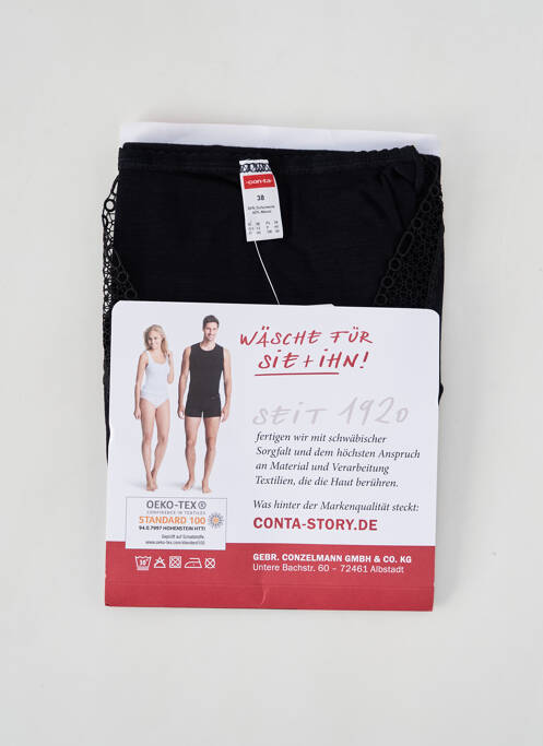 Top/Caraco noir CON-TA pour femme