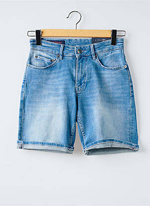 Short fermeture zippée sous rabat boutonné taille normale bleu SERGE BLANCO homme