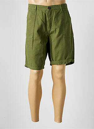 Bermuda tissage popeline taille normale vert SERGE BLANCO homme