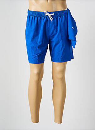Short de bain tissage popeline bleu SERGE BLANCO homme