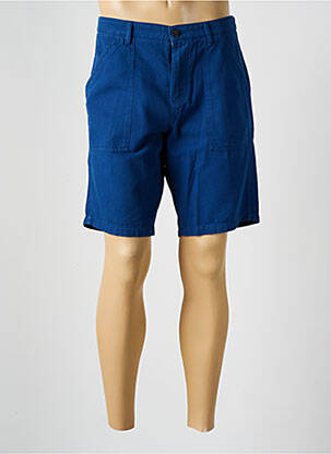 Bermuda tissage popeline taille normale bleu SERGE BLANCO homme