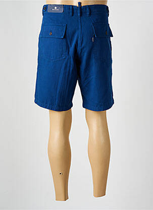 Bermuda tissage popeline taille normale bleu SERGE BLANCO homme