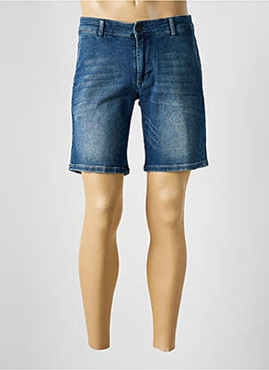Bermuda stretch taille normale bleu SERGE BLANCO homme
