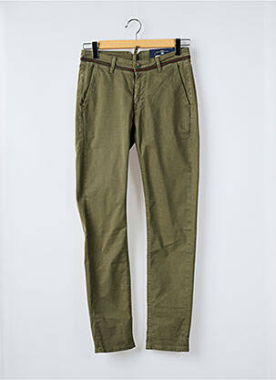 Pantalon chino stretch taille normale vert SERGE BLANCO homme
