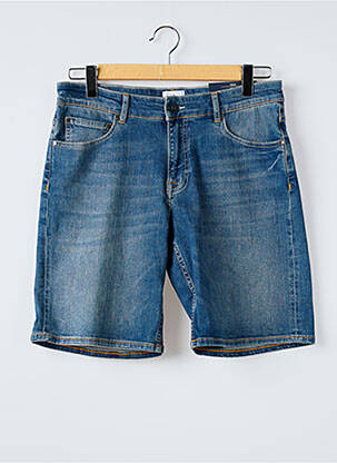 Bermuda tissage denim taille normale bleu SERGE BLANCO homme