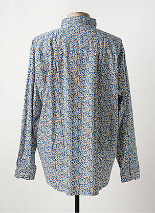 Chemise manches longues coupe droite bleu SERGE BLANCO homme