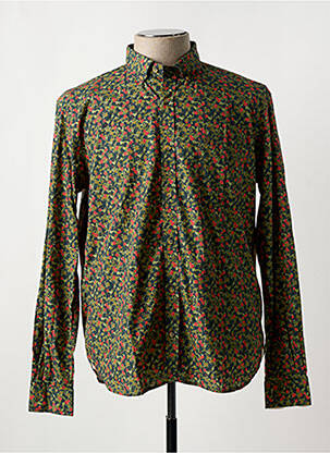 Chemise manches longues imprimé fleurs vert SERGE BLANCO homme
