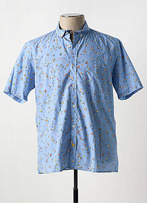 Chemise manches courtes poches bleu SERGE BLANCO homme