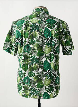 Chemise manches courtes imprimé tie and dye vert SERGE BLANCO homme
