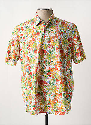 Chemise manches courtes imprimé tie and dye orange SERGE BLANCO homme