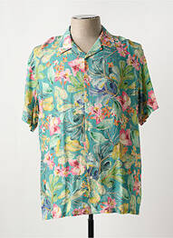 Chemise manches courtes col tailleur bleu SERGE BLANCO homme