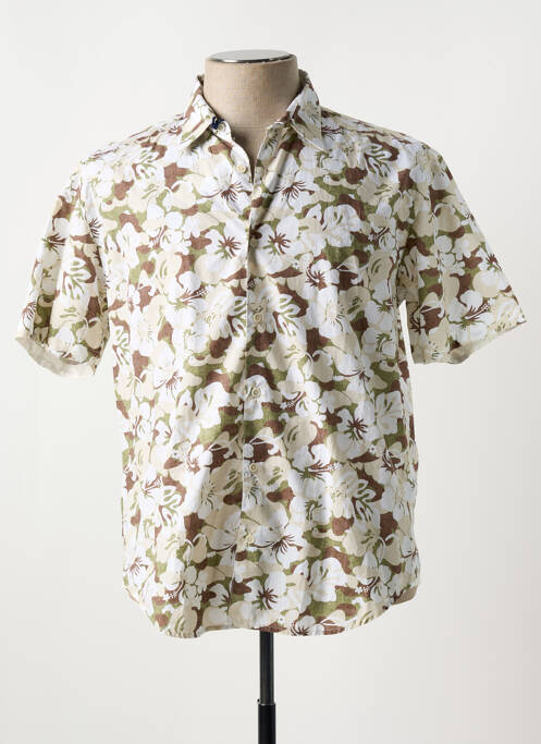 Chemise manches courtes beige SERGE BLANCO pour homme