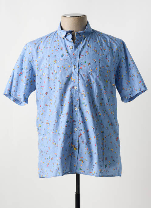 Chemise manches courtes bleu SERGE BLANCO pour homme