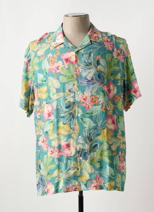 Chemise manches courtes bleu SERGE BLANCO pour homme