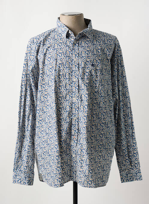 Chemise manches longues bleu SERGE BLANCO pour homme