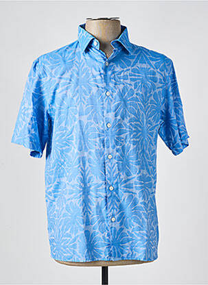 Chemise manches courtes coupe droite bleu SERGE BLANCO homme