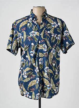 Chemise manches courtes imprimé tie and dye bleu SERGE BLANCO homme
