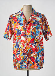 Chemise manches courtes imprimé tie and dye rouge SERGE BLANCO homme