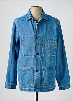 Veste casual fermeture boutonnée sur le devant bleu SERGE BLANCO homme