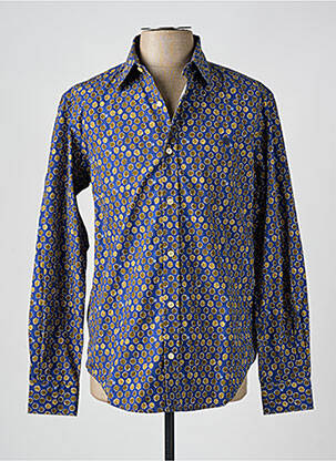 Chemise manches longues coupe cintrée bleu SERGE BLANCO homme