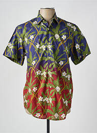 Chemise manches courtes coupe cintrée bleu SERGE BLANCO homme
