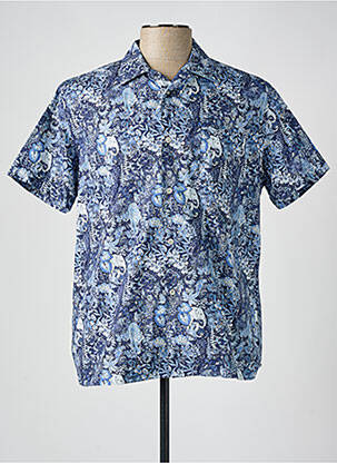 Chemise manches courtes poches bleu SERGE BLANCO homme