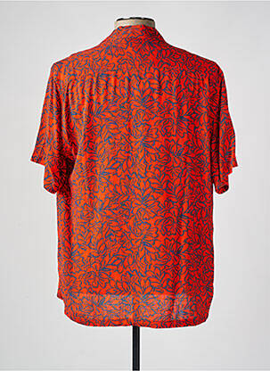 Chemise manches courtes col tailleur orange SERGE BLANCO homme
