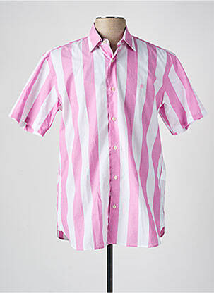 Chemise manches courtes coupe cintrée rose SERGE BLANCO homme