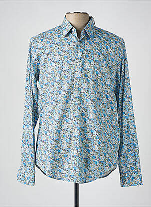 Chemise manches longues coupe cintrée bleu SERGE BLANCO homme