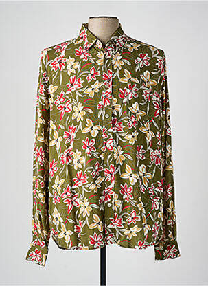Chemise manches longues coupe droite vert SERGE BLANCO homme