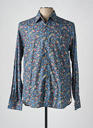 Chemise manches longues coupe cintrée bleu SERGE BLANCO homme