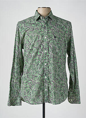 Chemise manches longues coupe cintrée vert SERGE BLANCO homme