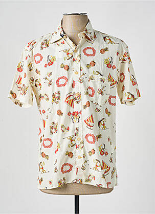 Chemise manches courtes beige SERGE BLANCO pour homme