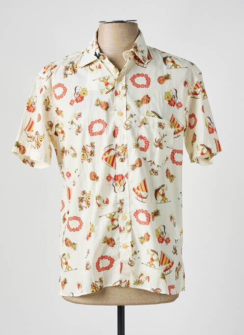 Chemise manches courtes beige SERGE BLANCO pour homme