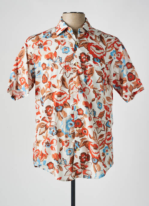 Chemise manches courtes beige SERGE BLANCO pour homme