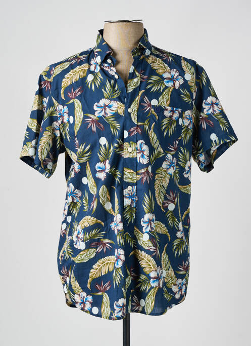 Chemise manches courtes bleu SERGE BLANCO pour homme