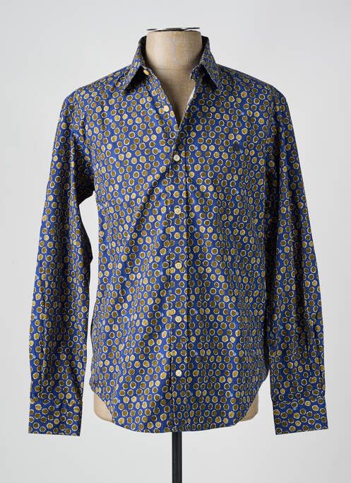 Chemise manches longues bleu SERGE BLANCO pour homme