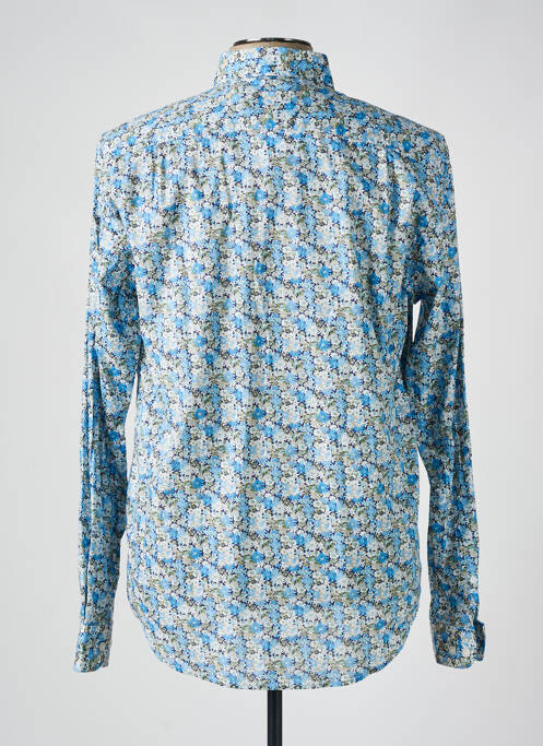 Chemise manches longues bleu SERGE BLANCO pour homme