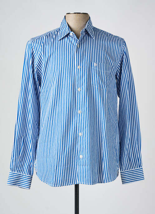 Chemise manches longues bleu SERGE BLANCO pour homme
