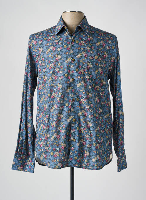 Chemise manches longues bleu SERGE BLANCO pour homme