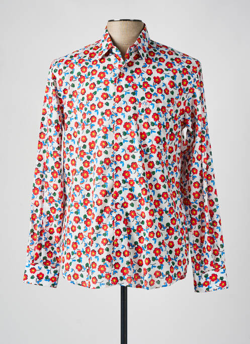 Chemise manches longues rouge SERGE BLANCO pour homme