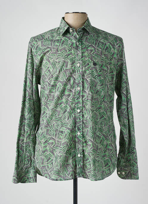 Chemise manches longues vert SERGE BLANCO pour homme